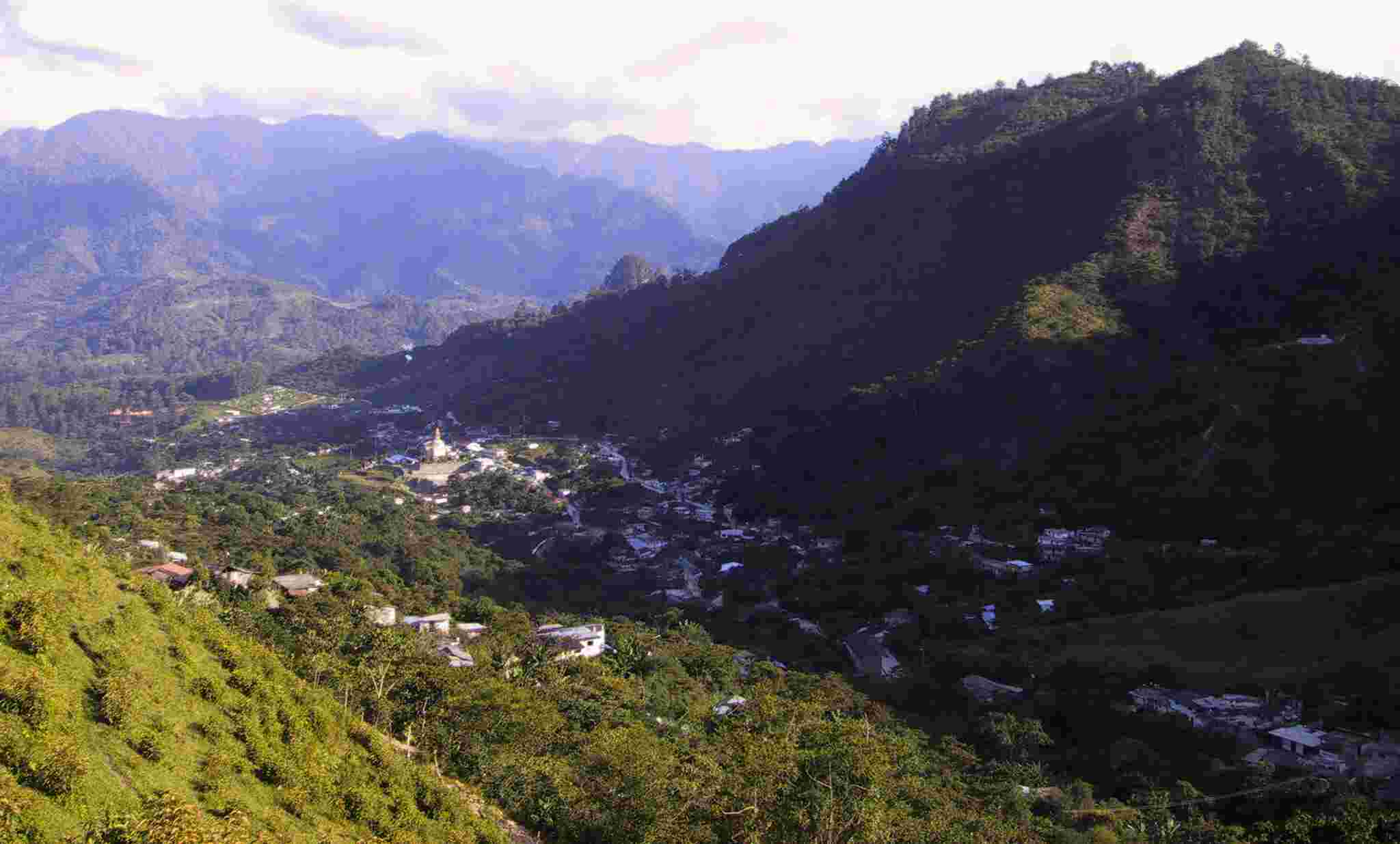Figure 1.2. View of Huitzilan, looking south from the ridge above Calyecapan toward Ixtahuatalix.