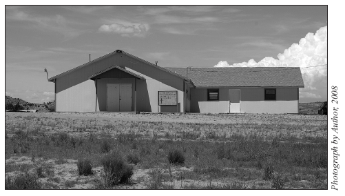 Image: A Christian church in the checkerboard area of the Navajo Nation.