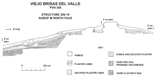 Image: FIGURE 3.12 Structure 306-19, section showing details of multiple plastering