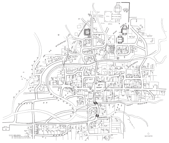 Image: 4.4. Map of Mitla, ca. 1930 (after Parsons 1936:map II)