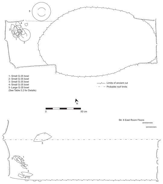 Image: 5.6. Plan and profile of Tomb 5