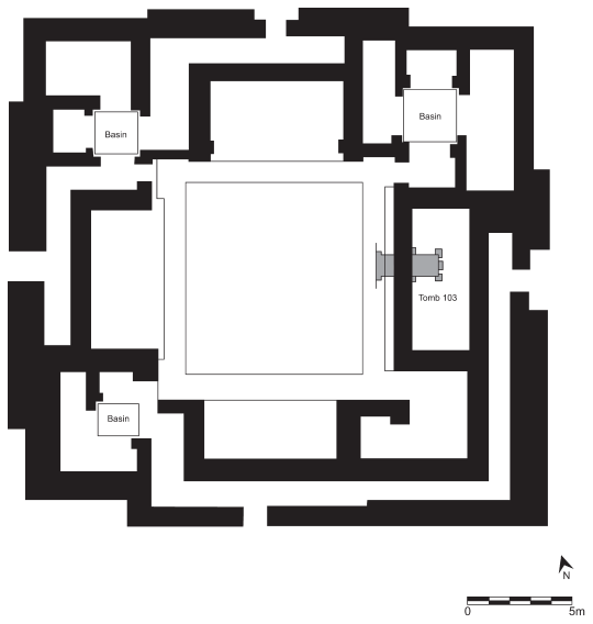 Image: 6.18. Plan of the House of Tomb 103 at Monte Albán