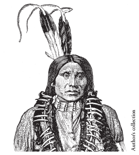 Image: Fig. 1-9. The Cree chief Red Pheasant, as illustrated in J. W. Dawson’s Modern Science in Bible Lands (1889).