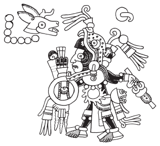 Image: 1.5a. Lord 8 Deer ‘Jaguar Claw’ as warrior (Codex Tonindeye, 43).