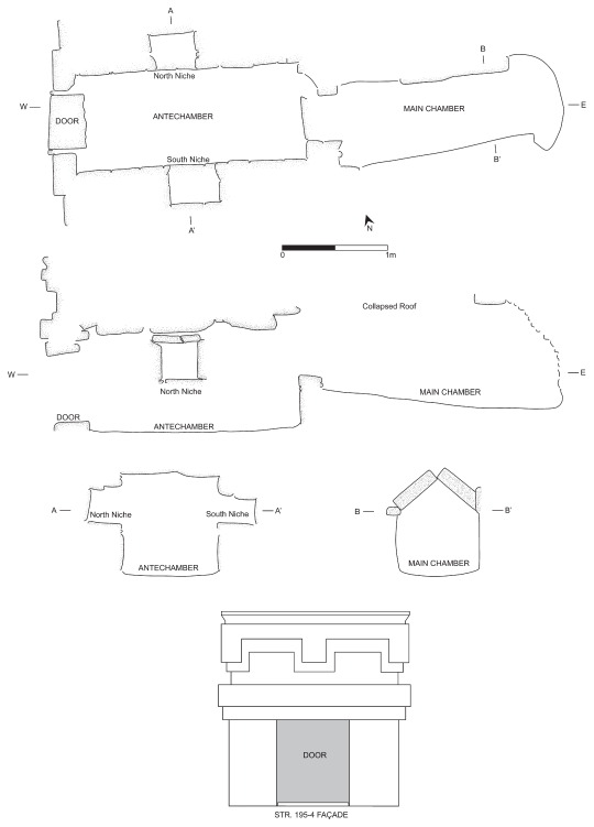 Image: 5.13. Plan and profiles of Tomb 6 in Structure 195-4SE