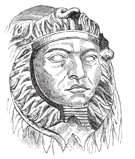 Image: Fig. 1-8. Head of a Hyksos sphinx at Boulak, as illustrated in J. W. Dawson’s Modern Science in Bible Lands (1889).