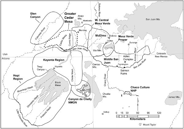 Map of the northern southwest showing position of the project area