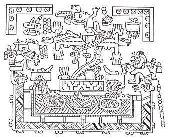 Image: 3.6. The Sacred Tree of Ñuu Ndecu (Codex Añute, 2).