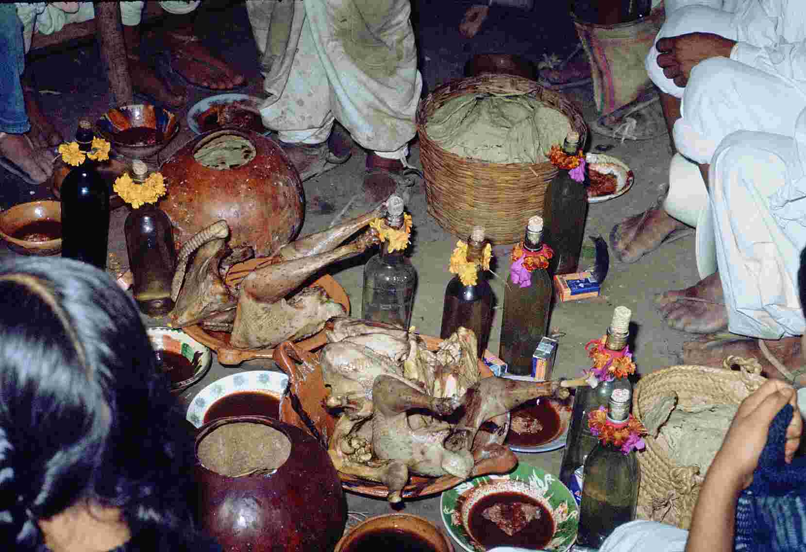 Figure 5.1.  Wedding banquet of turkey, tortillas, and mole.