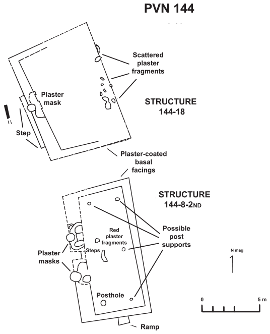 Image: FIGURE 4.8 Plan of final phase architecture, Structures 144-8 and 144-18