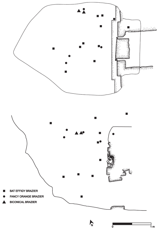 Image: 7.16. Distribution of brazier fragments in front of Tomb 6