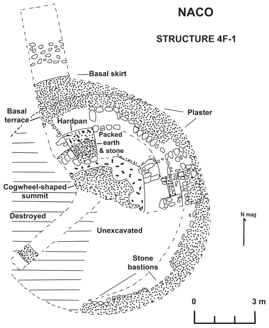 Image: FIGURE 5.2 Structure 4F-1 plan (after Wonderley 1981, figure 6)