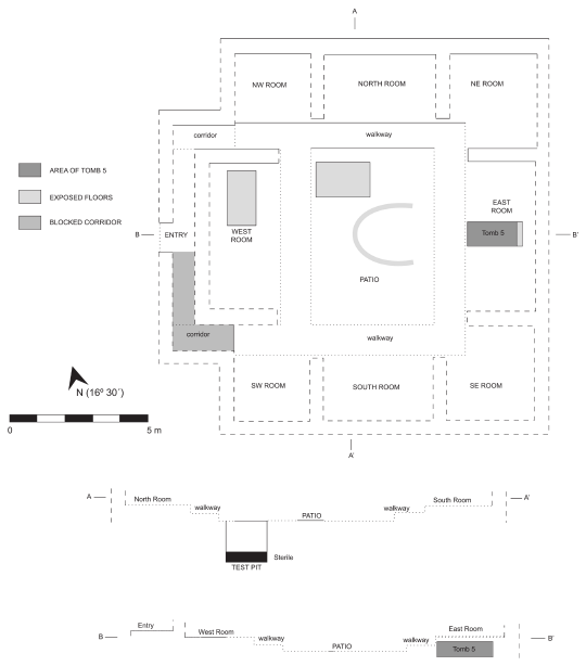 Image: 5.5. Plan and profiles of Structure 195-6