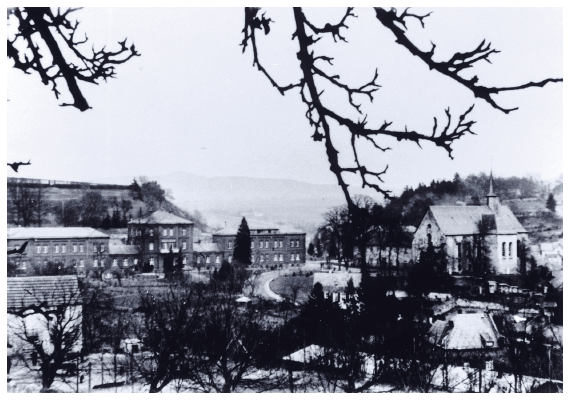 Image: The Hadamar killing center in Hessen-Nassau, the subject of the 1945 U.S. Army trial by military commission and the 1947 trial by a German court. Courtesy Archiv des Landeswohlfahrtsverbandes Hessen, Kassel