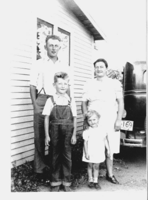 Great-grandfather Fehr, Isaac Fehr, Great Aunt Nettie, and Great-grandmother Fehr.