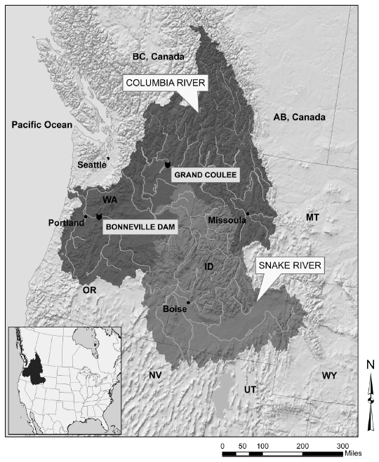 Image: The Columbia and Snake River Basins.