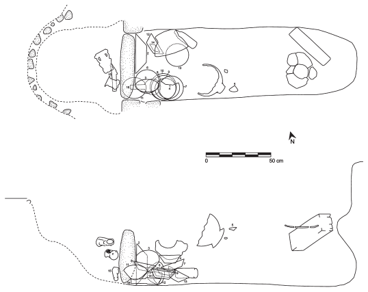 Image: 8.7. Plan and profile of the Tomb 3 offerings