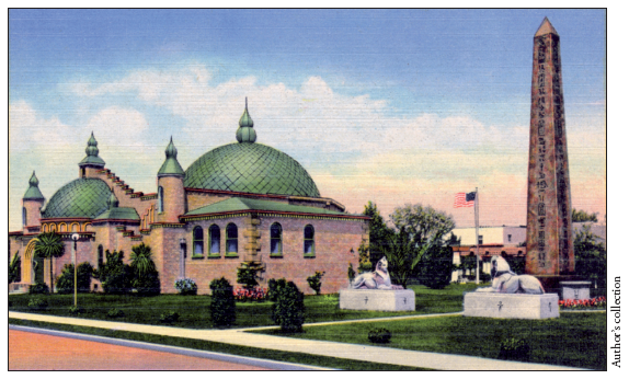 Image: Fig. II-1. Cleopatra’s Needle and Planetarium in Rosicrucian Park, San Jose, California.