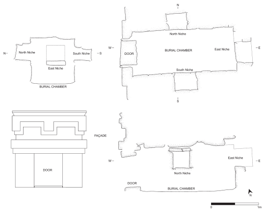 Image: 5.10. Plan and profiles of Tomb 6 in Structure 195-5