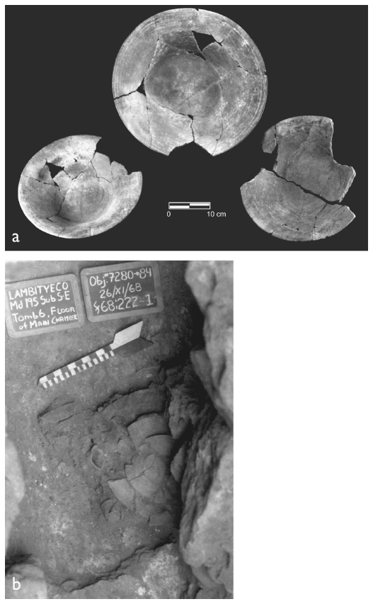 Image: 7.21. G-35 bowls in the main chamber of Tomb 6