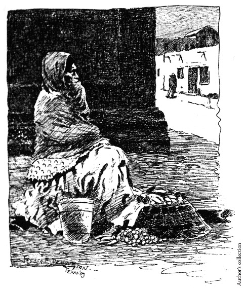 Image: Fig. 4-4. Although depicting the American Southwest (El Paso), Frederick Remington’s Woman Vending Fruit on a Street Corner features a subject and locale reminiscent of North Africa, the Near East, or Asia Minor.