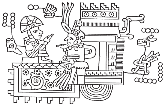 Image: 2.6b. The Primordial Founders of the Añute dynasty marry in the Temple of Altar of the Spiderweb, Chindua (Codex Añute, 2).