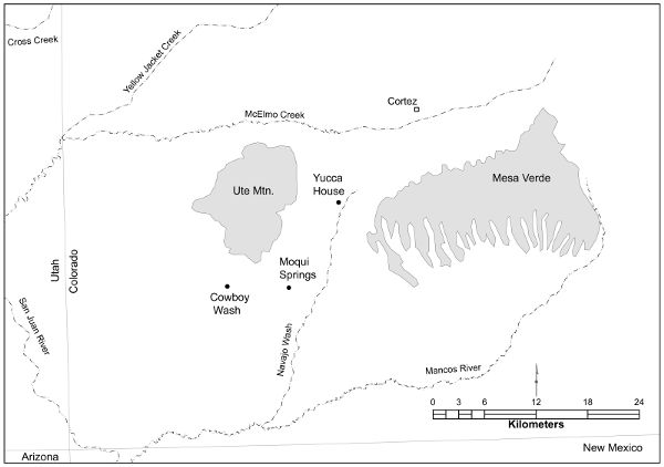 Location of key sites discussed in text