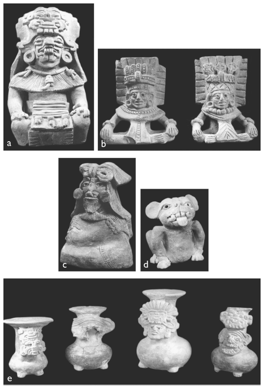 Image: 7.7. Ceramic effigies found in the Tomb 6 lintel offering