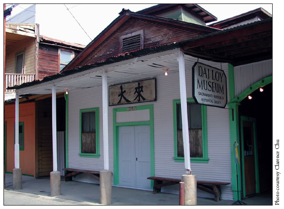 Image: Fig. 5-7. In the historic Chinese agricultural community of Locke, California, this former gambling house was closed down by the state in the 1950s and now serves as the Dai Loy Museum.