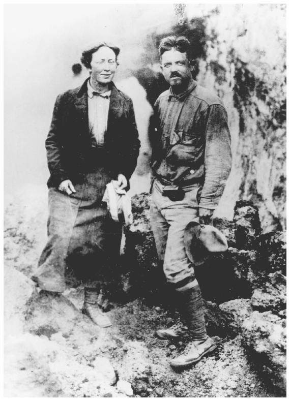 Image: Laura Griggs and husband, Robert, at Baked Mountain, Katmai National Monument, 1919. National Geographic Society Katmai Expedition No. 6491, University of Alaska Anchorage Archives. Griggs led five NGS expeditions to the Katmai region and succeeded in gaining monument status for it.